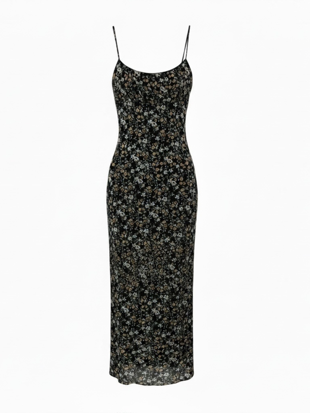 Whimsygoth Floral Mesh Maxi Slip Dress (L)
